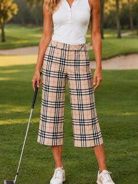 Beige Burberry Slacks Burberry Pants Jumpsuits Burberry Nova Check